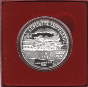 2008 Austria € 20 Imperatrice Elisabetta Westbahn Proof