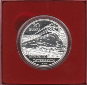 2009 Austria € 20 Il treno del futuro Proof