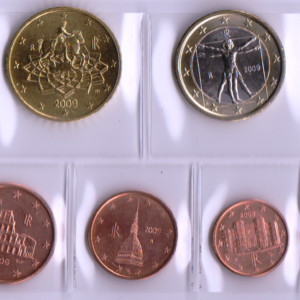2009 Italia Serie annuale 8 valori sfusi