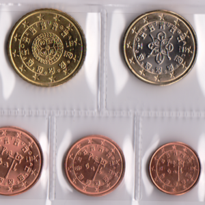 2009 Portogallo Serie annuale 8 valori FdC sfusi con 2€ commemorativo Lusofonia
