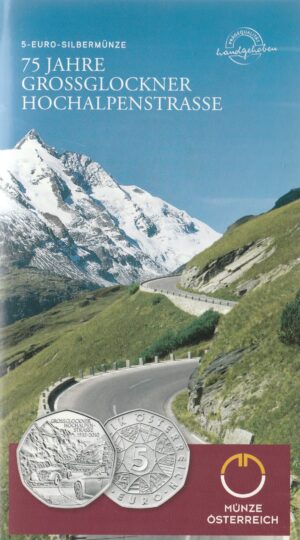 2010 Austria € 5 75 anni Großglockner in blister