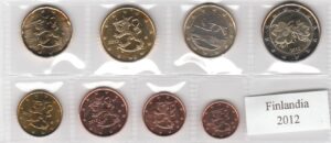 2012 Finlandia Serie annuale 8 valori sfusi