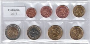 2013 Finlandia Serie annuale 8 valori sfusi