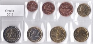 2013 Grecia Serie annuale 8 valori sfusi
