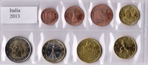 2013 Italia Serie annuale 8 valori sfusi