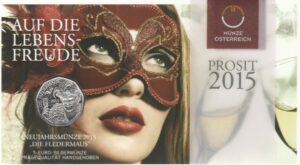 2015 Austria € 5 Capodanno blister