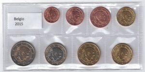 2015 Belgio Serie annuale 8 valori sfusa Re Filippo VI
