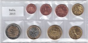 2015 Italia Serie annuale 8 valori sfusi