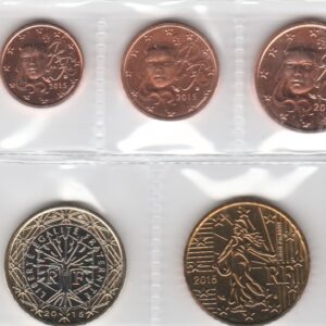 2015 Francia Serie annuale 8 valori sfusi