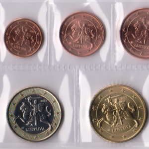 2015 Lituania Serie annuale 8 valori sfusi