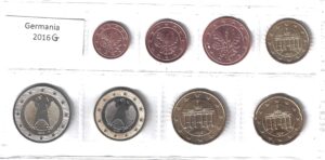 2016 Germania Serie annuale 8 valori sfusi zecca casuale