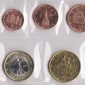 2016 Italia Serie annuale 8 valori sfusi