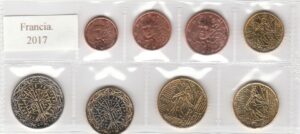 2017 Francia Serie annuale 8 valori sfusi
