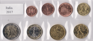 2017 Italia Serie annuale 8 valori sfusi