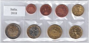 2018 Italia Serie annuale 8 valori sfusi