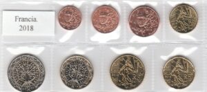 2018 Francia Serie annuale 8 valori sfusi