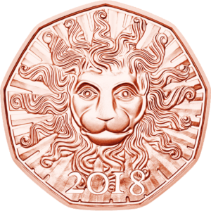 2018.1 Austria € 5 Rame Leone