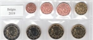 2019 Belgio Serie annuale 8 valori sfusa Re Filippo VI