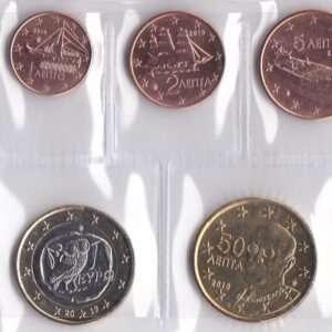 2019 Grecia Serie annuale 8 valori sfusi