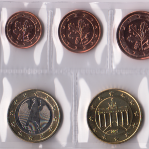 2019 Germania Serie annuale 8 valori sfusi zecca casuale con 2€ comm.