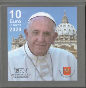 2020 Vaticano € 10 Arte e Fede in rame FdC in confezione