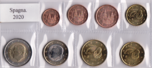 2020 Spagna Serie annuale 8 valori FdC sfusi Felipe VI