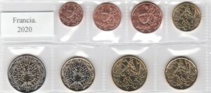 2020 Francia Serie annuale 8 valori sfusi