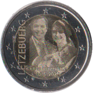 2020 Lussemburgo € 2 Nascita Principe Ereditario Charles Ologramma