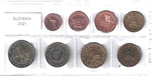 2021 Slovenia Serie annuale 8 valori FdC sfusi