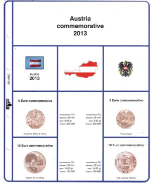2013 Austria € 5 + 10 Rame Aggiornamento Masterphil