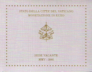 2005 Vaticano divisionale Sede Vacante 8 valori FdC