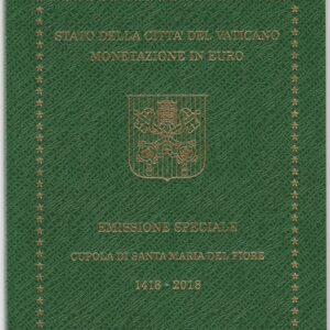 2018 Vaticano divisionale 9 valori con 5€ Santa Maria del Fiore