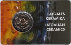2020 Lettonia € 2 Ceramica della Letgallia in Card