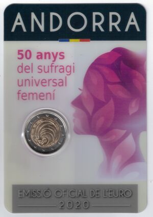 2020 Andorra € 2 50° Suffragio Universale Femminile