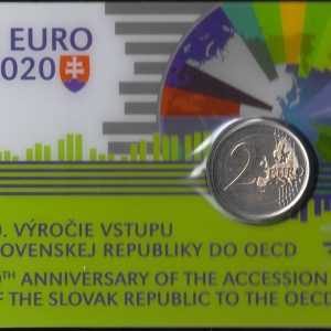 2020 Slovacchia € 2 20° dell'Adesione all'OCSE in Card