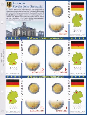 2009 Germania € 2 euro Castelli Aggiornamento Abafil