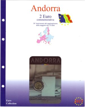 2015 Andorra € 2 Aggiornamento Masterphil Maggiore Età