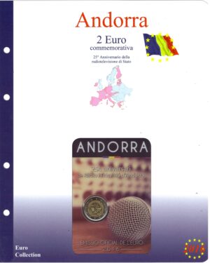 2016 Andorra € 2 Aggiornamento Masterphil Radiotelevisione di Stato