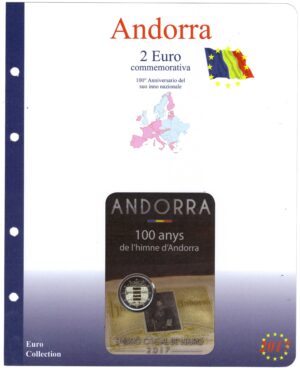 2017 Andorra € 2 Aggiornamento Masterphil 100° Inno Nazionale