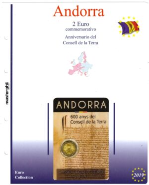 2019 Andorra € 2 Aggiornamento Masterphil 600° Consell de la Terra