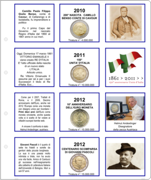 2010-2012 Italia € 2 Commemorativi Aggiornamento Monetando