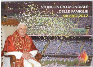 2012 Vaticano Busta Filatelico Numismatica Incontro con le Famiglie