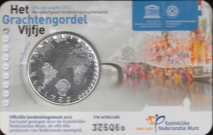 2012 Olanda € 5 Card AMSTERDAM i canali