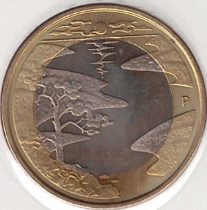 2013 Finlandia € 5 Natura Nordica - Estate - Il Sole di Mezzanotte