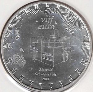 2013 Olanda € 5  La casa Rietveld Schröder di Utrecht