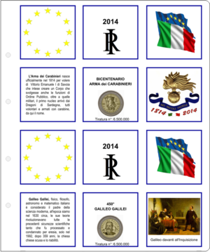 2014 Italia € 2 Commemorativi Carabinieri + Galileo Aggiornamento Monetando