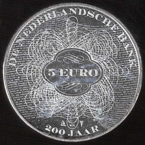 2014 Olanda € 5  200 Anni della Banca Centrale
