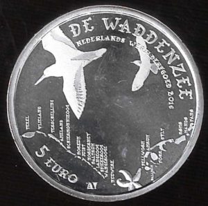 2016 Olanda € 5  MARE di WADDEN