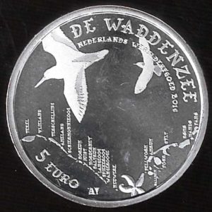 2016 Olanda € 5  MARE di WADDEN