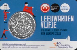 2018 Olanda € 5 Card LEEUWARDEN – Capitale EU Cultura